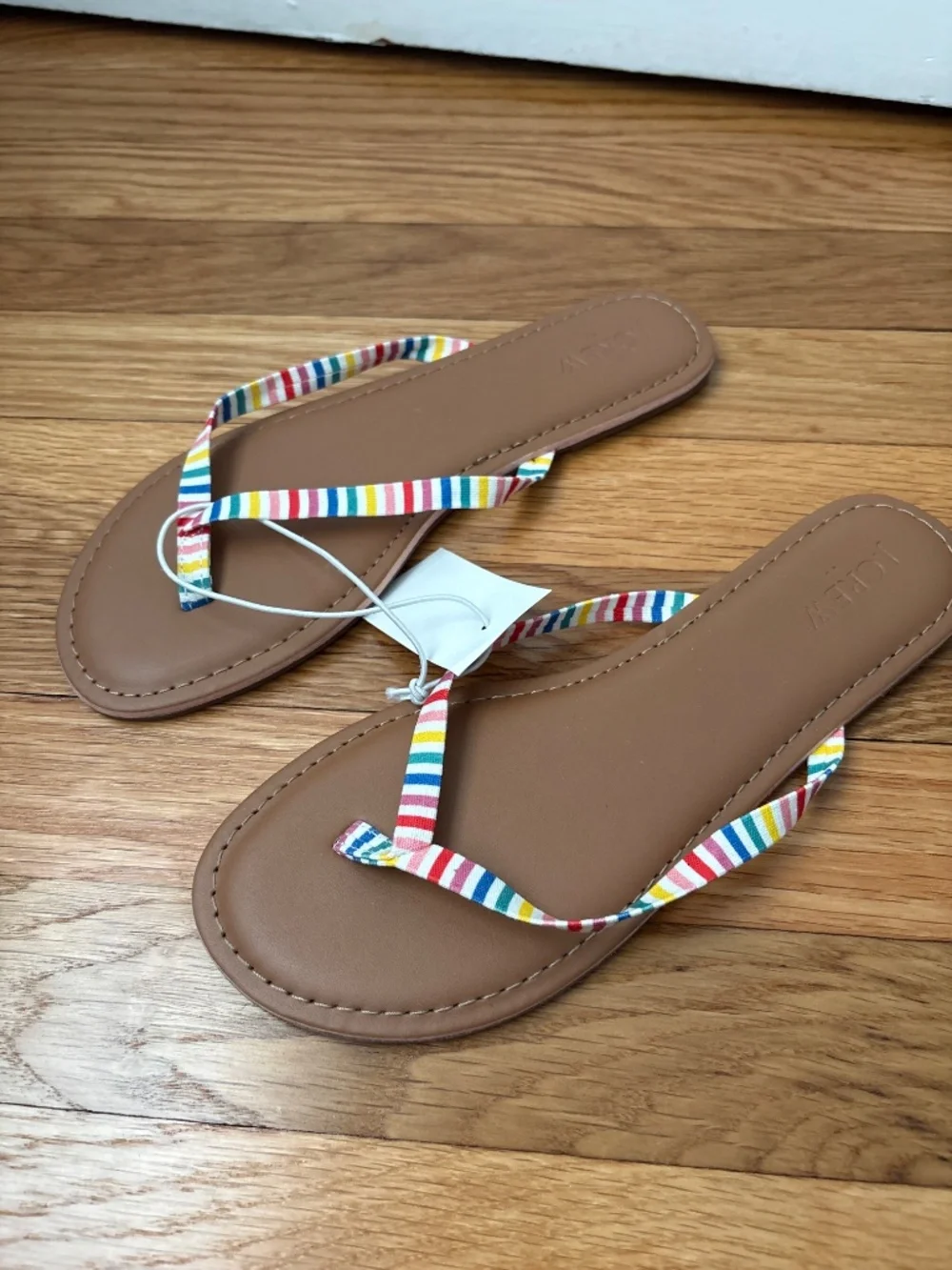 Jcrew Flat Rainbow Sandals, Sz 8M, NWT